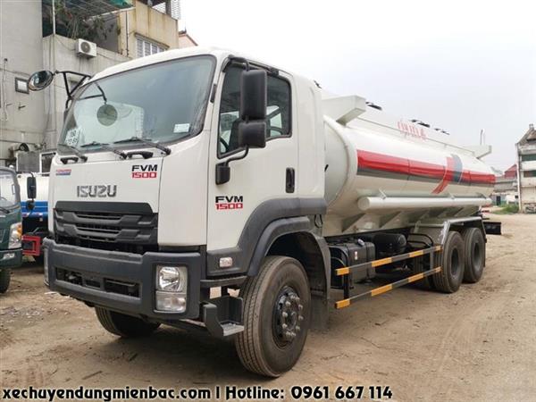 Xe téc chở xăng dầu 19 khối 3 chân (6x2) ISUZU FVM34TE4